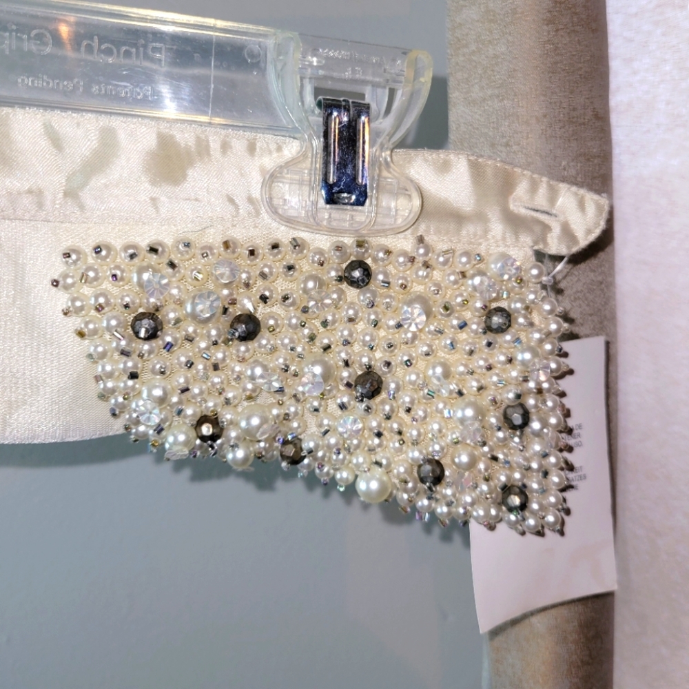 Faux Pearl and Sequin Collar